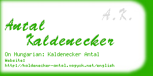 antal kaldenecker business card